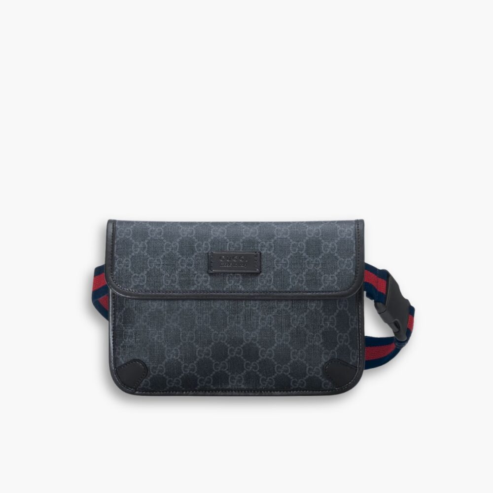 Gucci GG Black Small Belt Bag Black Supreme Canvas 24Cm 598113 K5RLN 1095