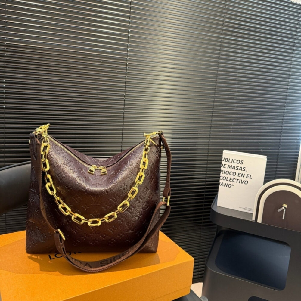 Louis Vuitton Coussin Hobo MM Chocolat 31Cm M12072 - Image 3