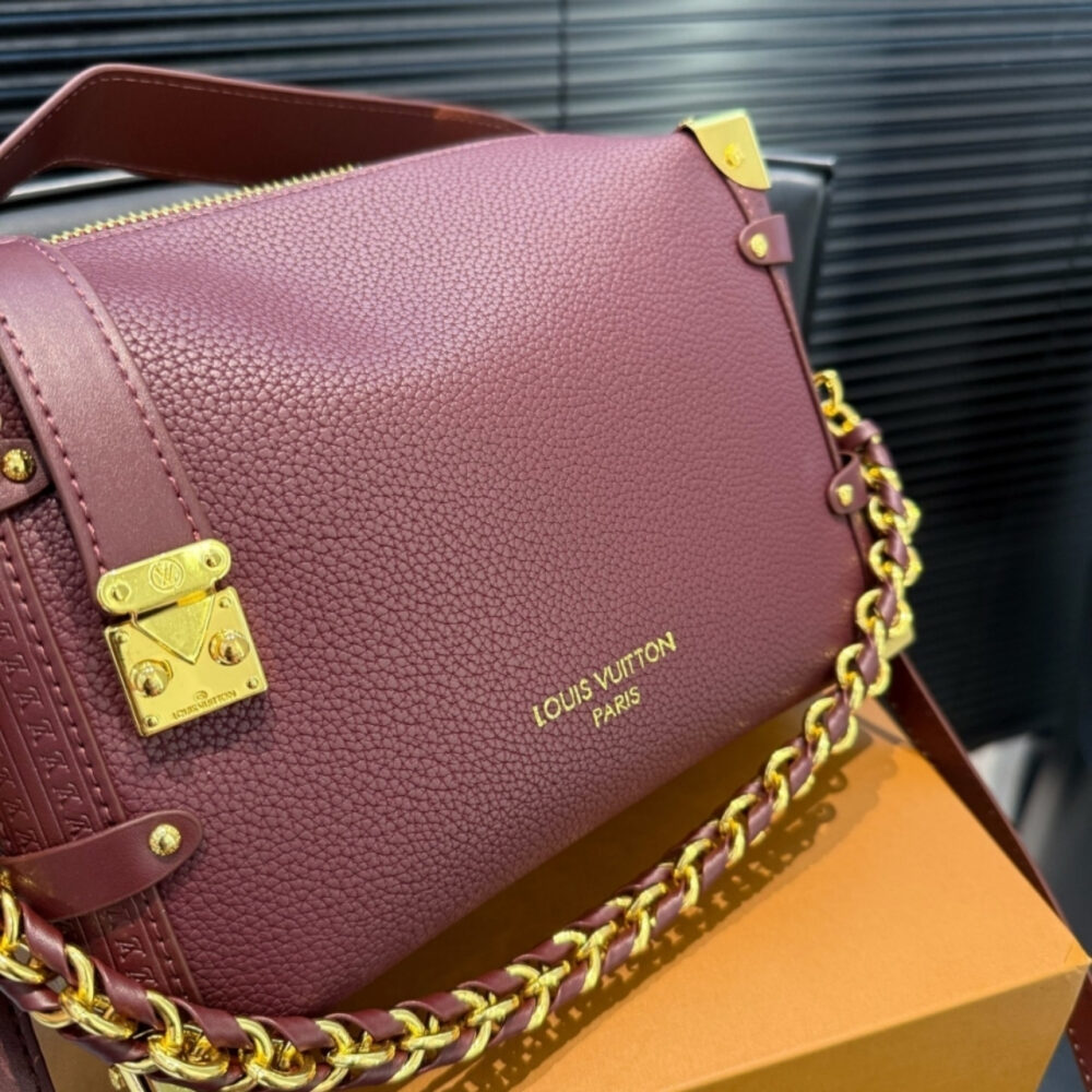 Louis Vuitton Side Trunk MM Plum Red 23Cm - Image 7