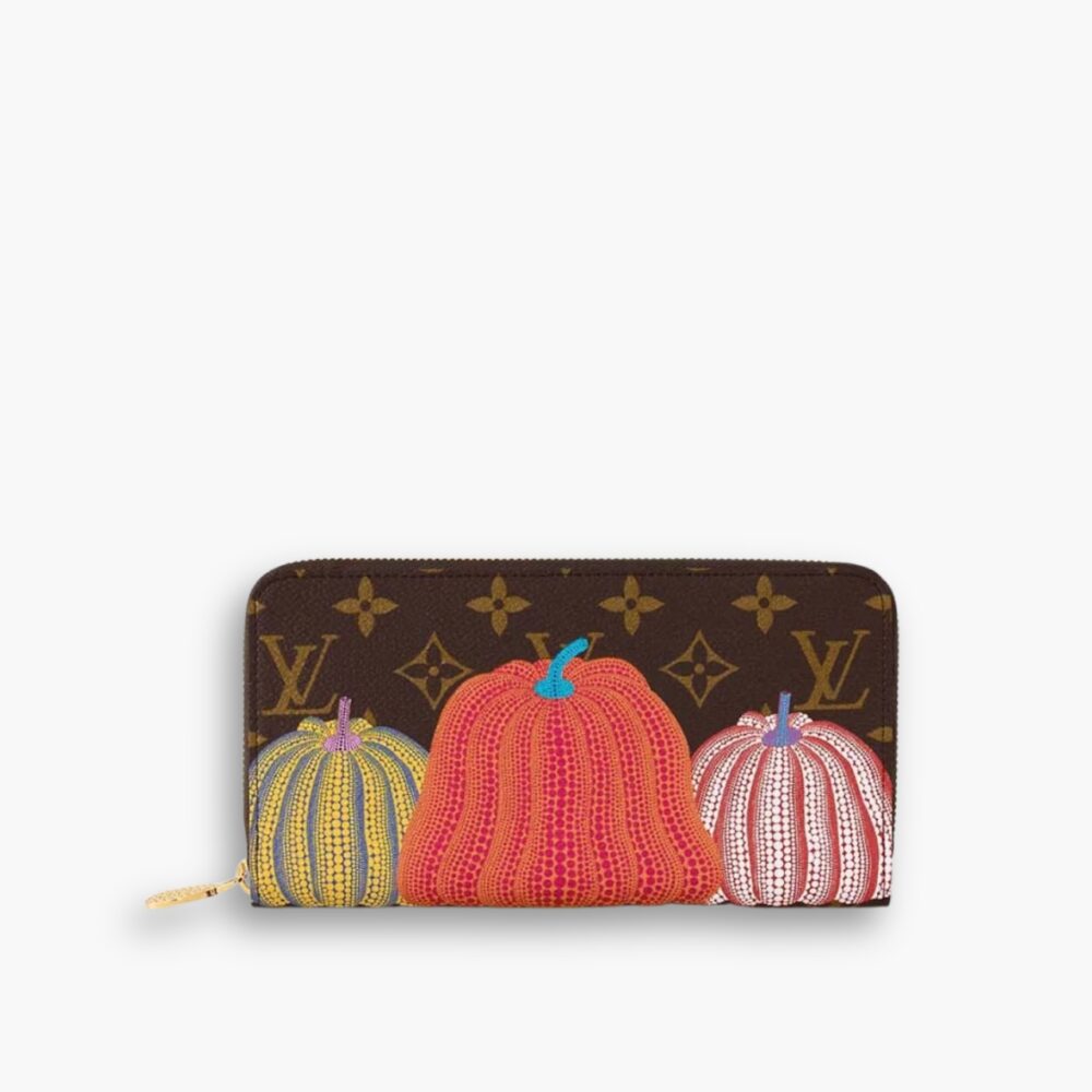Louis Vuitton x Yayoi Kusama Zippy Wallet Pumpkin Print Brown 19Cm M82106
