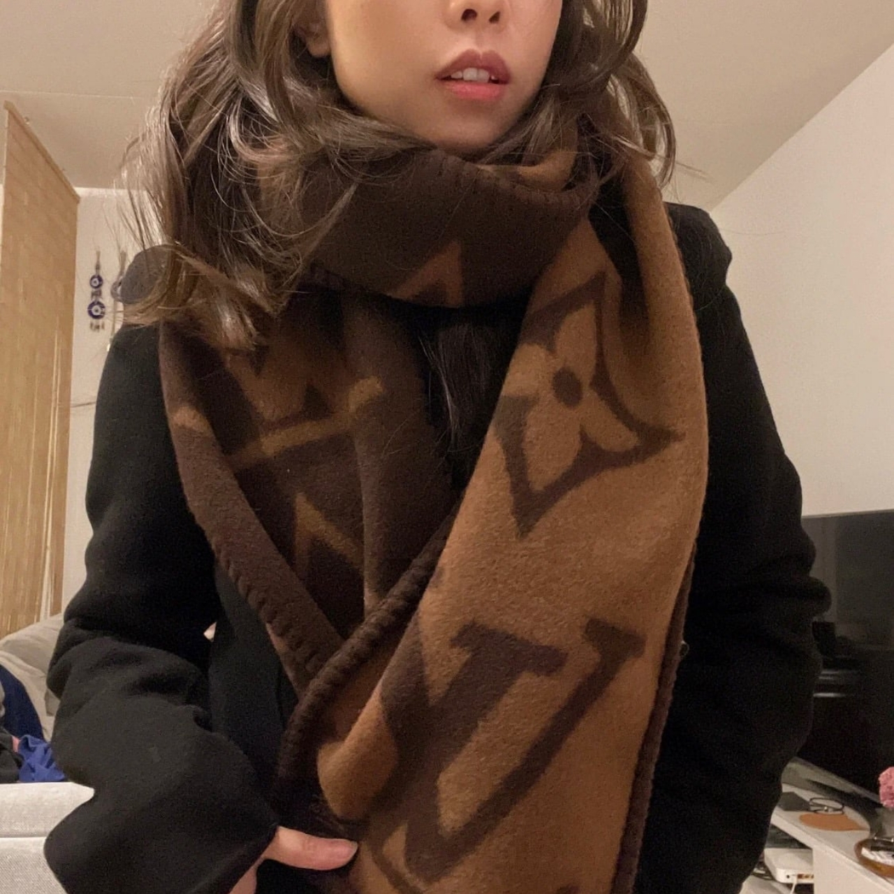 Louis Vuitton Sweet Dreams Scarf Brown 235Cm M77379 - Image 6