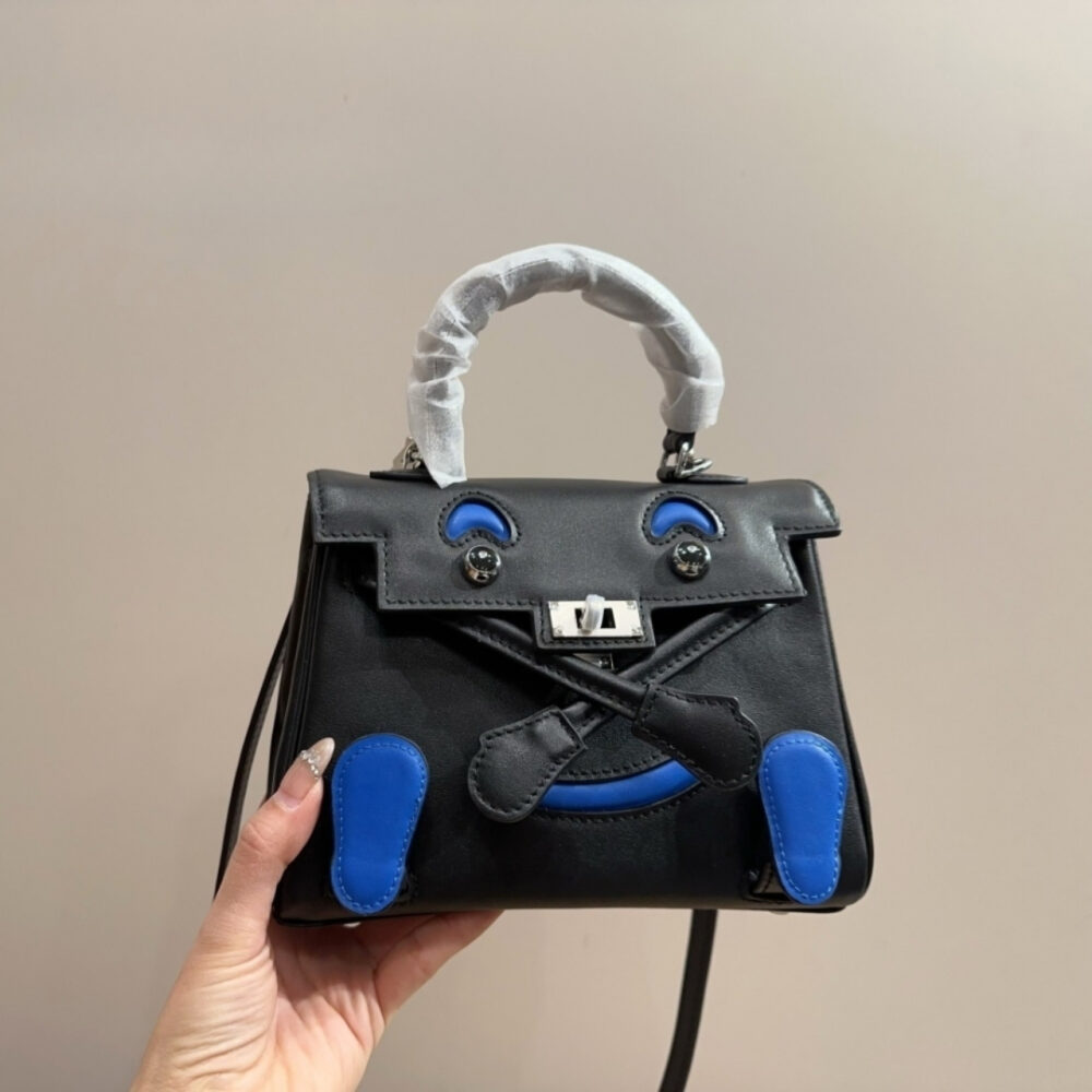 Hermes Kelly Doll Horseshoe Quelle Idole Black Bleu 17Cm - Image 2