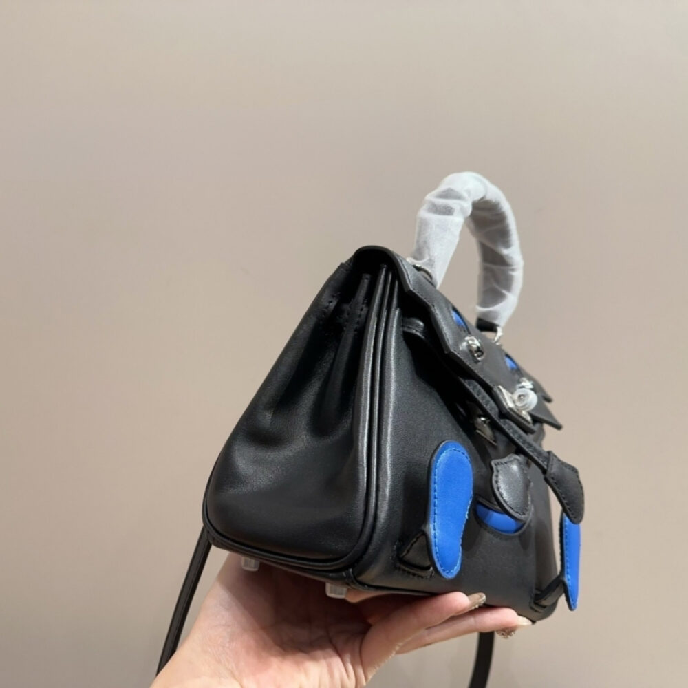 Hermes Kelly Doll Horseshoe Quelle Idole Black Bleu 17Cm - Image 5