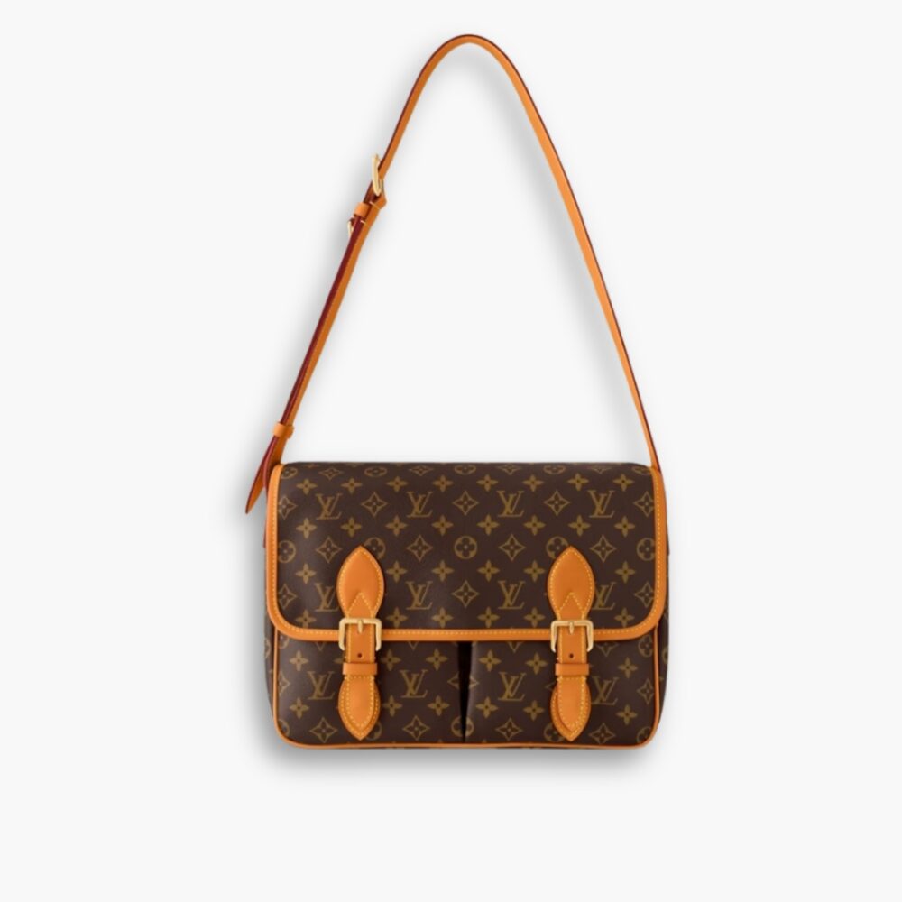 Louis Vuitton Satchel Messenger Monogram Brown 35Cm M14723