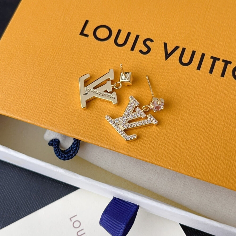 Louis Vuitton Lady LV Earrings Gold M01844 - Image 3