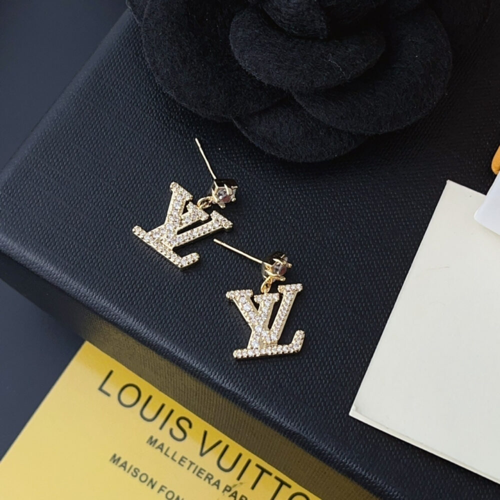 Louis Vuitton Lady LV Earrings Gold M01844 - Image 4