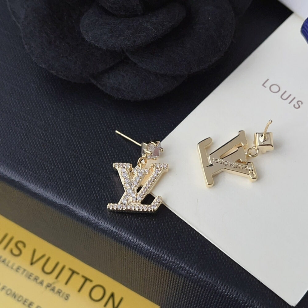 Louis Vuitton Lady LV Earrings Gold M01844 - Image 5