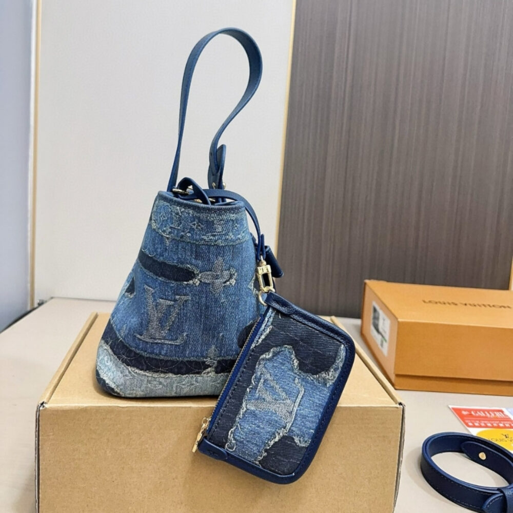 Louis Vuitton All In BB Bag Denim Blue 18Cm - Image 5