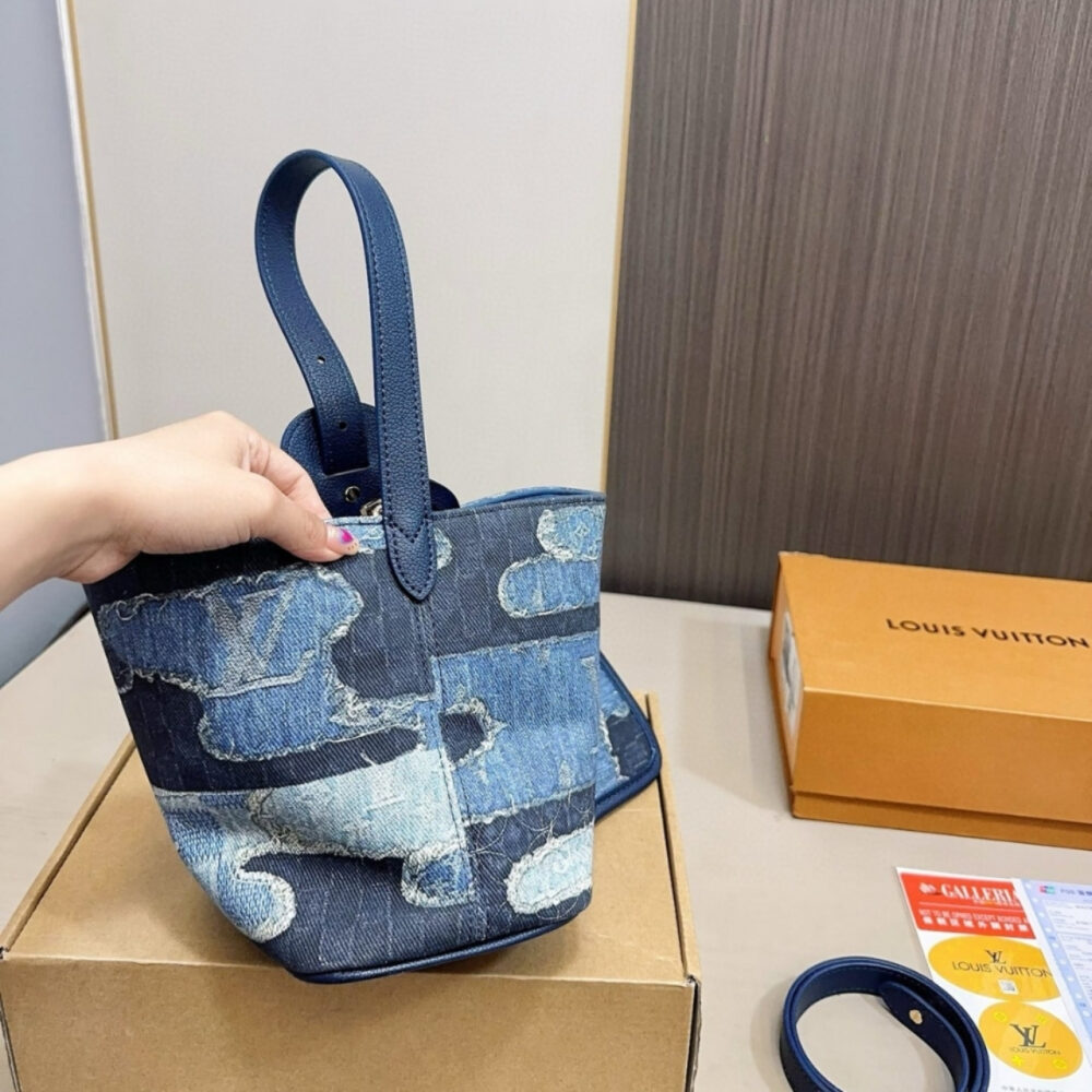 Louis Vuitton All In BB Bag Denim Blue 18Cm - Image 6