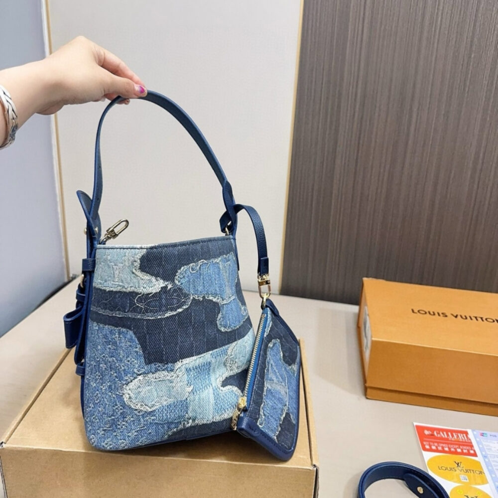 Louis Vuitton All In BB Bag Denim Blue 18Cm - Image 7