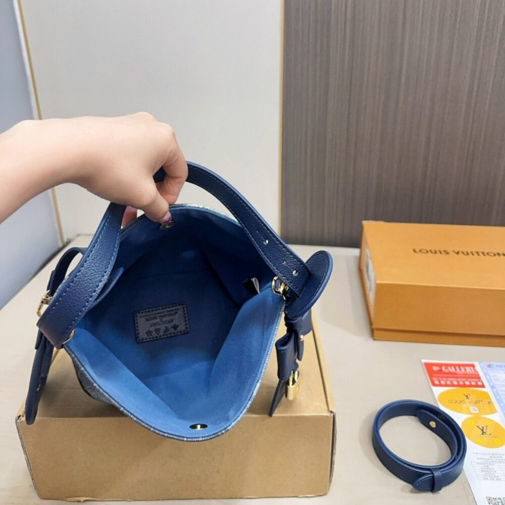 Louis Vuitton All In BB Bag Denim Blue 18Cm - Image 9