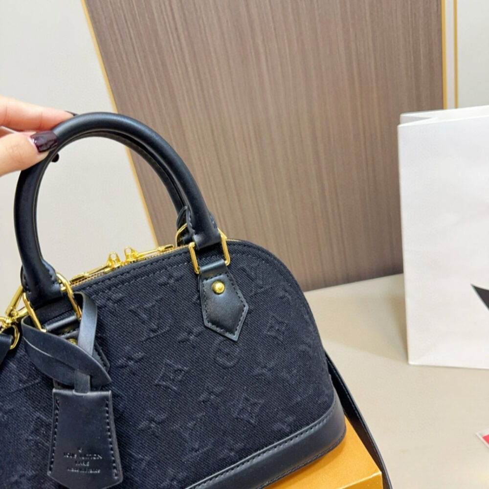 Louis Vuitton Alma Denim Black 24Cm - Image 4