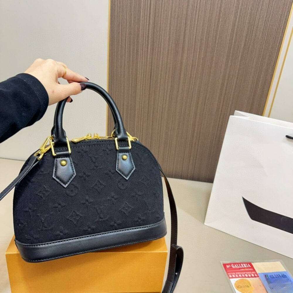 Louis Vuitton Alma Denim Black 24Cm - Image 6