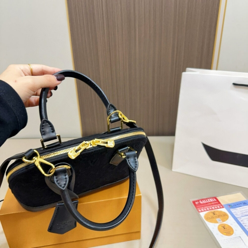 Louis Vuitton Alma Denim Black 24Cm - Image 7
