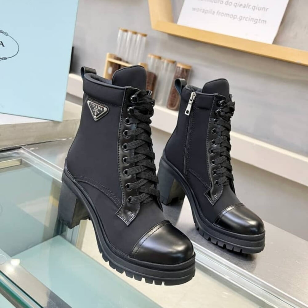 Prada Re Nylon Booties Black 1T239N 3LFU F0002 F 085 - Image 2