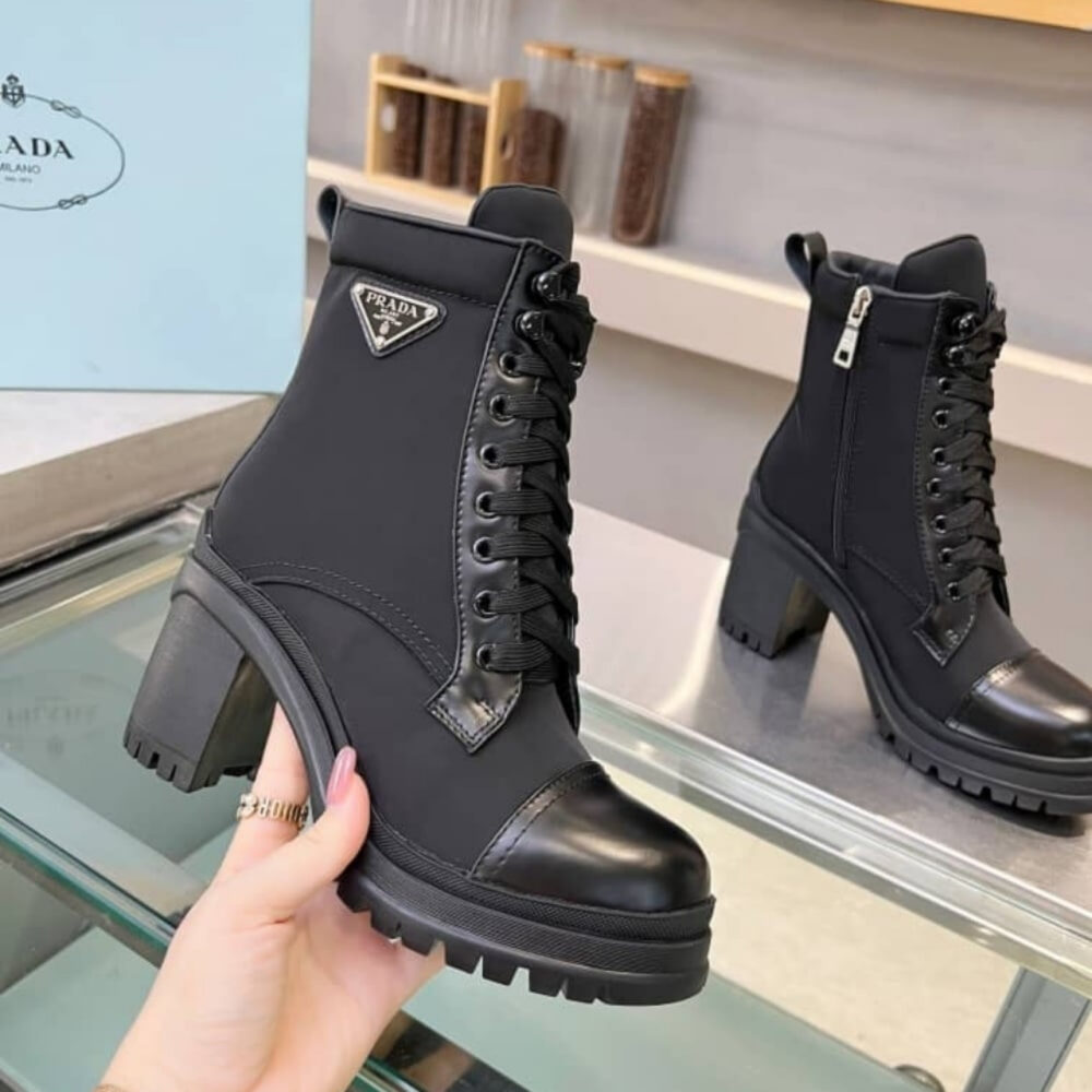 Prada Re Nylon Booties Black 1T239N 3LFU F0002 F 085 - Image 3