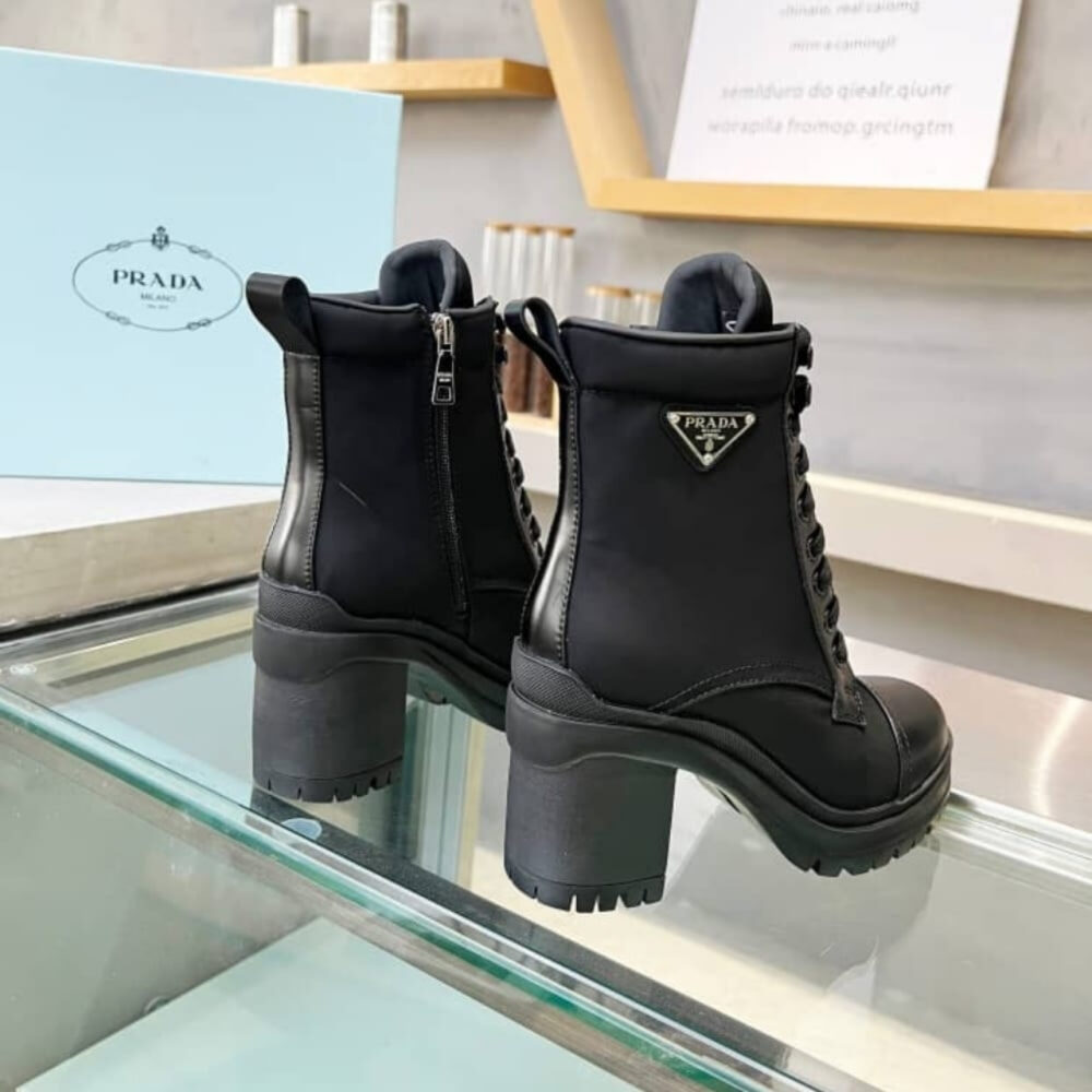 Prada Re Nylon Booties Black 1T239N 3LFU F0002 F 085 - Image 4