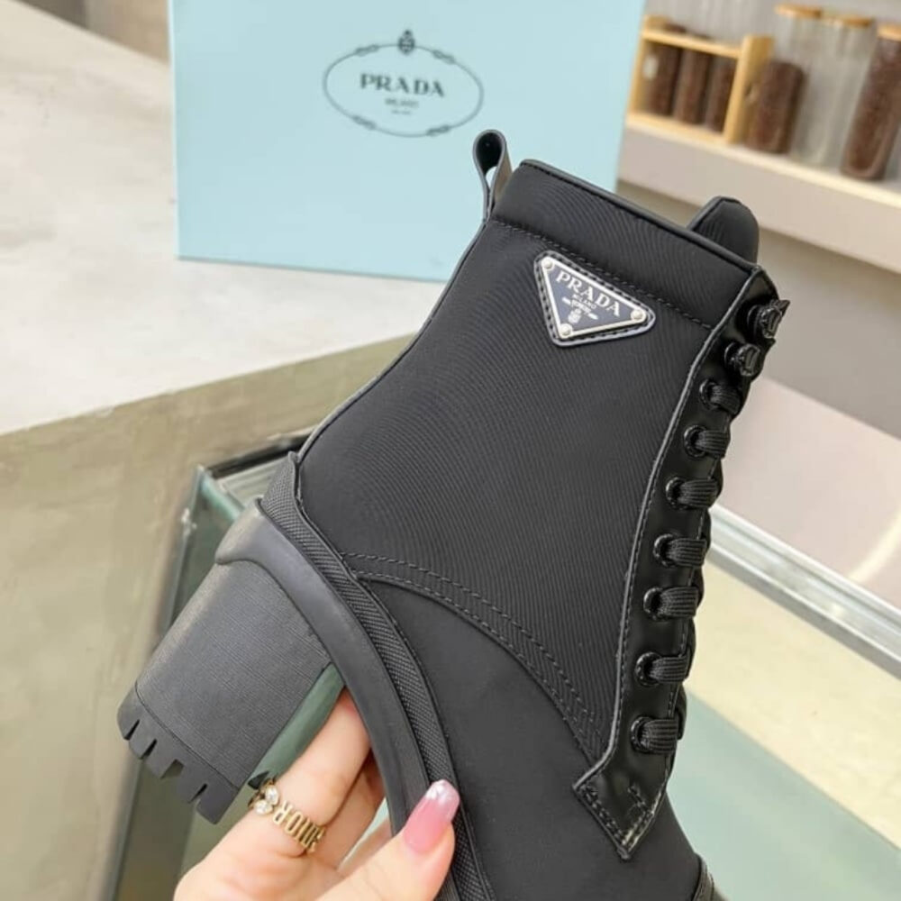 Prada Re Nylon Booties Black 1T239N 3LFU F0002 F 085 - Image 5