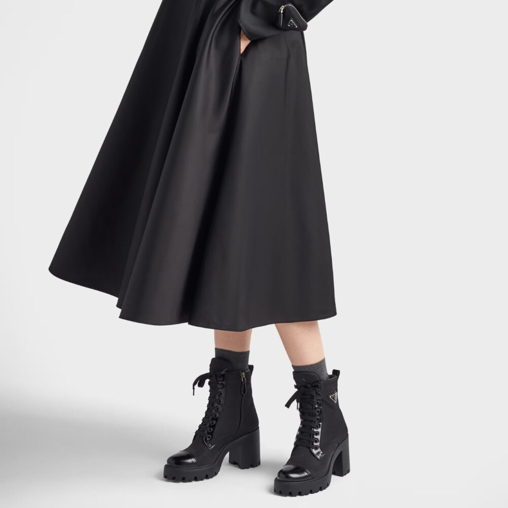 Prada Re Nylon Booties Black 1T239N 3LFU F0002 F 085 - Image 9