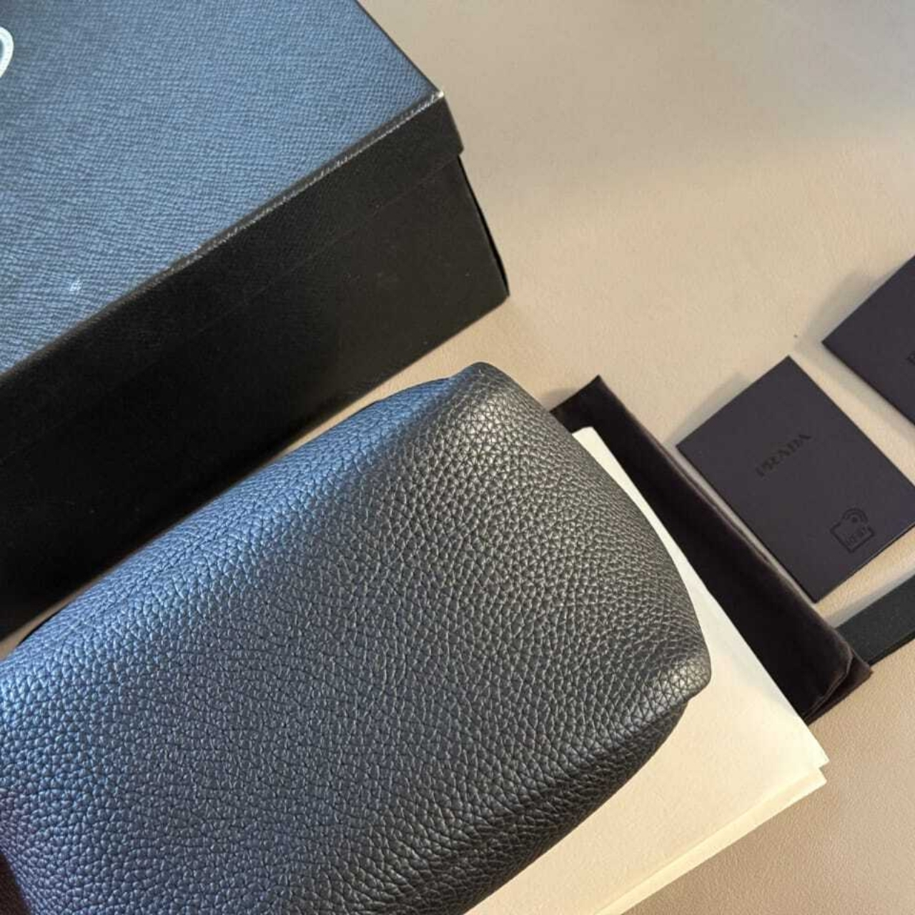 Prada Mini Handbag Black 18cm 1BA349 - Image 5