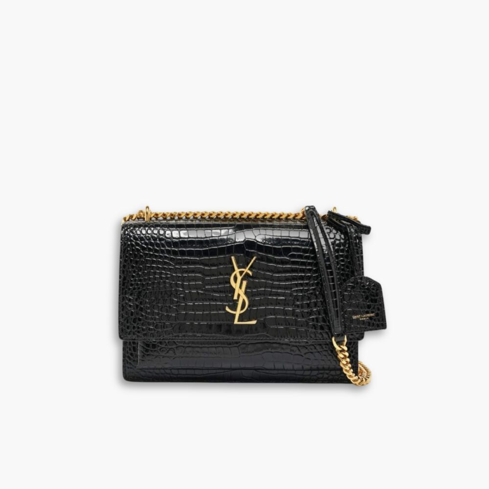 Saint Laurent Sunset Medium Black 22Cm 442906DND0J1000