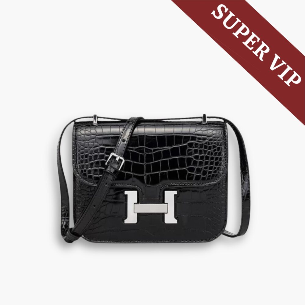Super Vip 1:1 - Hermes Constance Shiny Black 19Cm