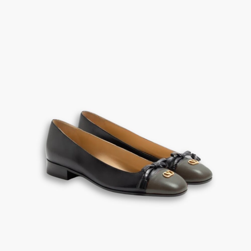 Valentino Valet Du Roi Ballerina In Black 6Y0S0L03VMH BXV