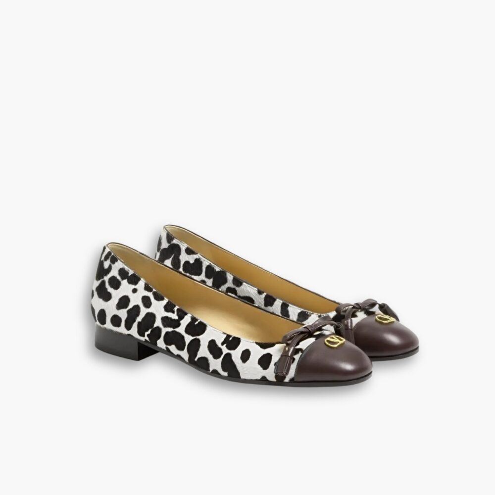 Valentino Valet Du Roi Ballerina In Pony Leopard Print 7W2S0MR8ESS BNB