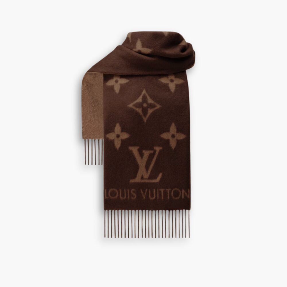Louis Vuitton Reykjavik Scarf Dark Brown 180Cm M78125