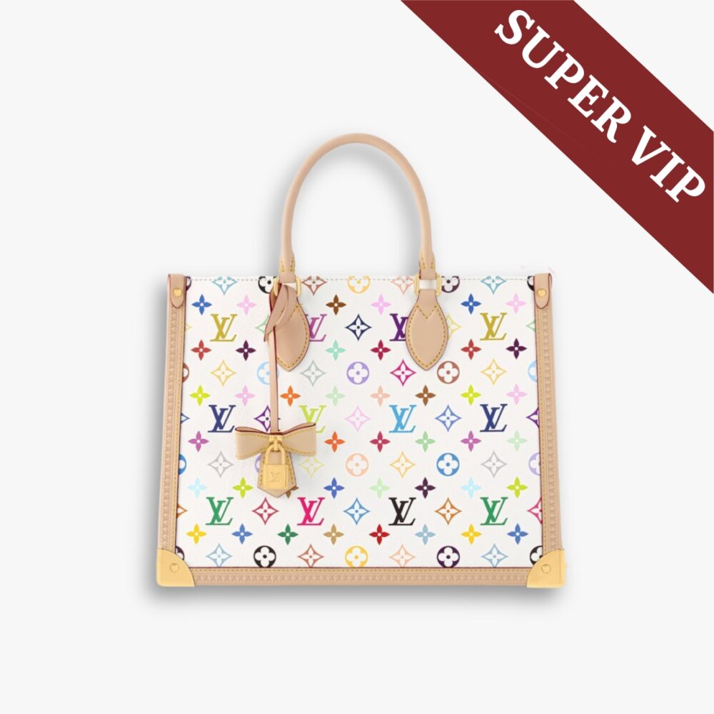Super Vip 1:1 - Louis Vuitton x Murakami OnTheGo MM Bag White 35Cm M13079