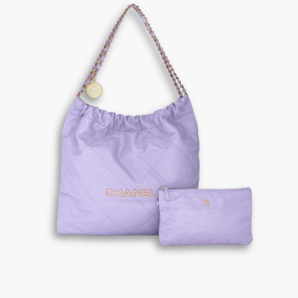Chanel 22 Medium Handbag Purple 35Cm