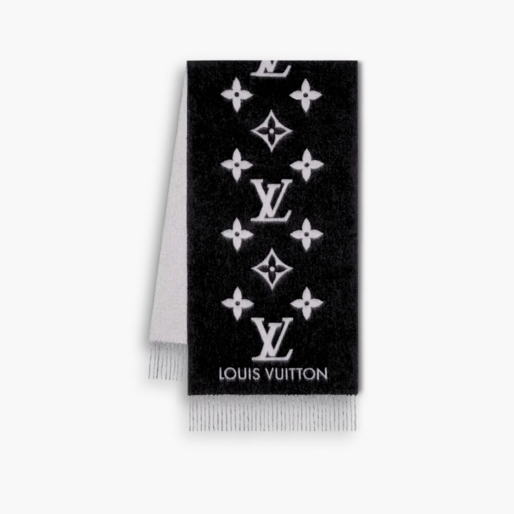 Louis Vuitton Reykjavik Scarf Black 180Cm M71040
