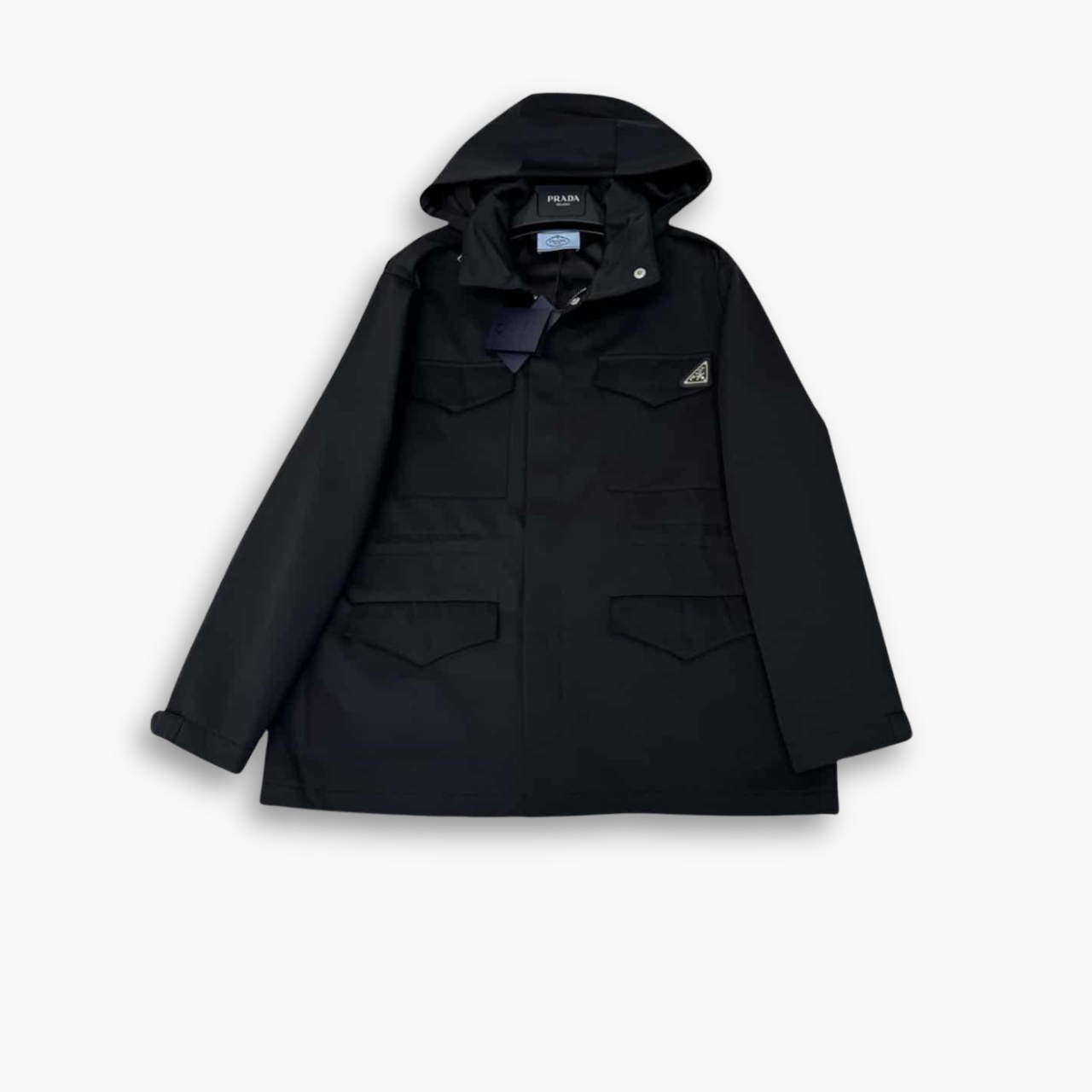 Prada Hooded Windbreaker Black