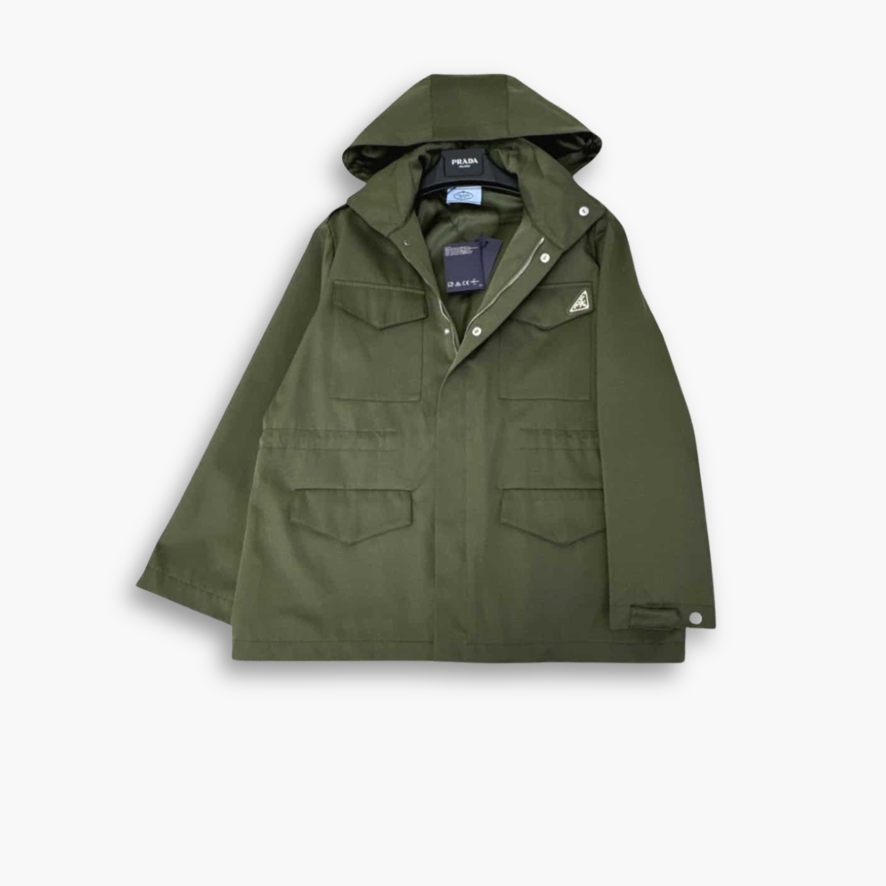 Prada Hooded Windbreaker Green
