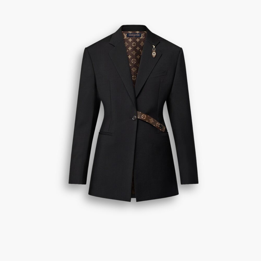 Louis Vuitton Monogram Belt Blazer Black 1AGNP3