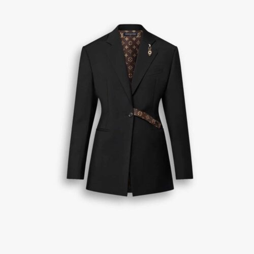 Louis Vuitton Monogram Belt Blazer Black 1AGNP3