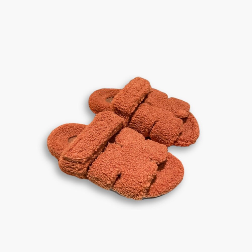 Hermes Chypre Sandal In Orange Wool