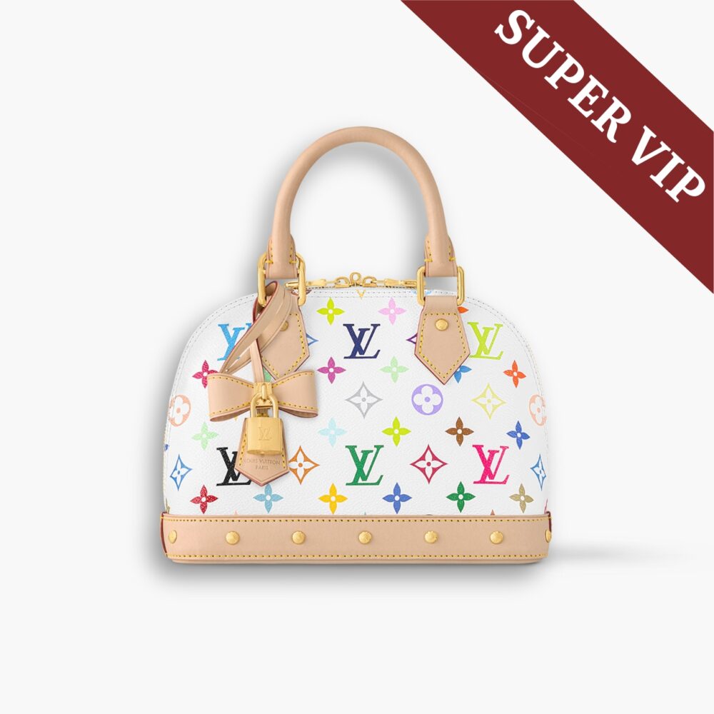 Super Vip 1:1 – Louis Vuitton x Takashi Murakami Alma BB Bag White 23Cm M13078