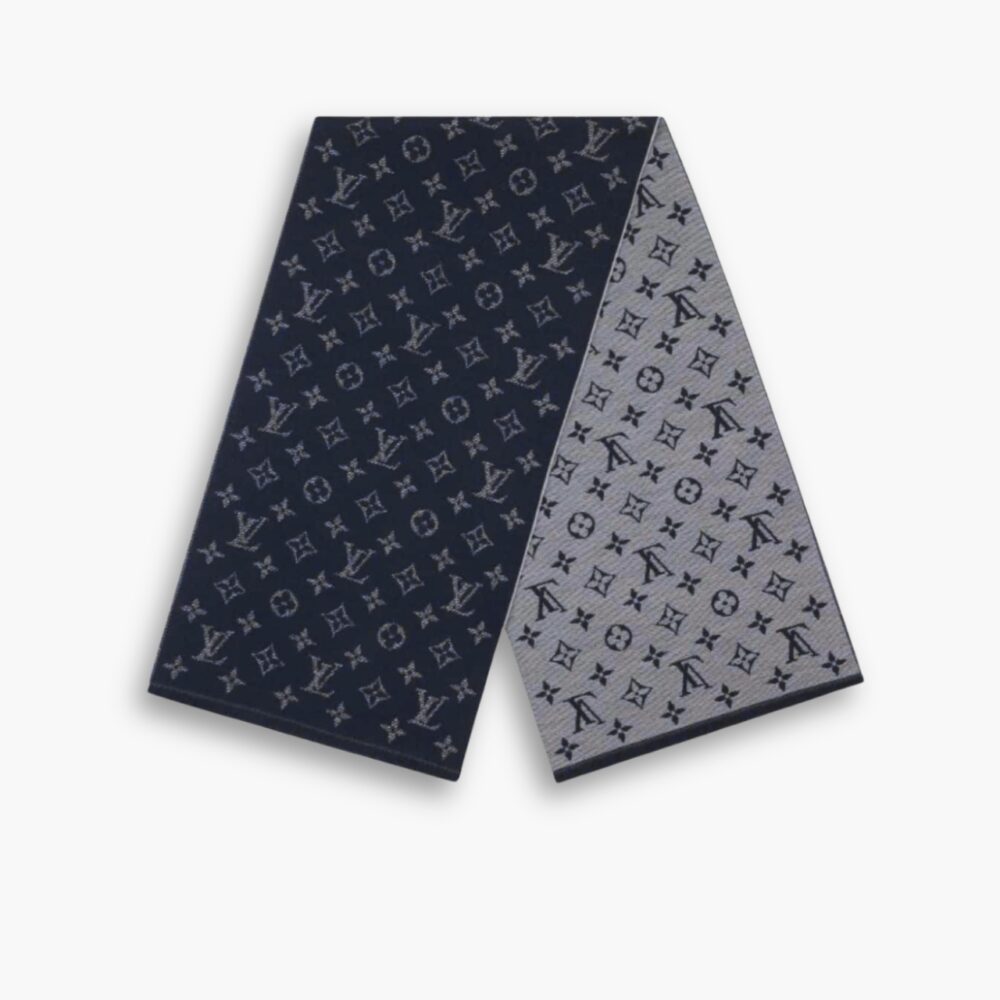 Louis Vuitton Cachecol Monogram Denim Scarf Dark Grey 200Cm