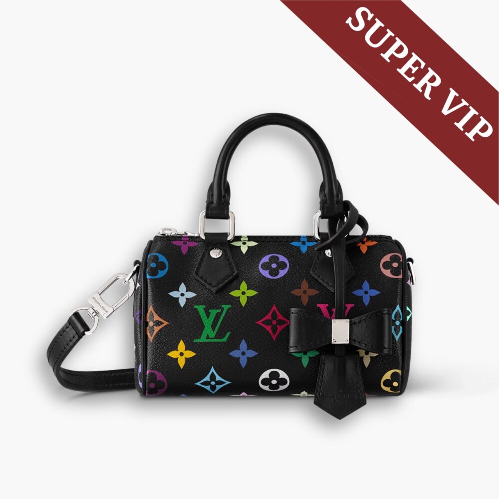 Super Vip 1:1 – Louis Vuitton x Takashi Murakami Nano Speedy Bag Black 16Cm M13406