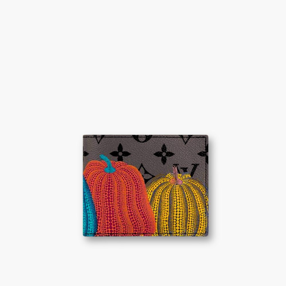 Louis Vuitton x Yayoi Kusama Slender Wallet Pumpkin Print Grey 11Cm