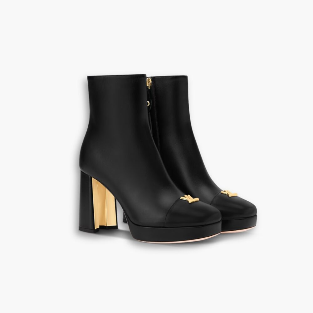 Louis Vuitton Swing Platform Ankle Black 1AICZX