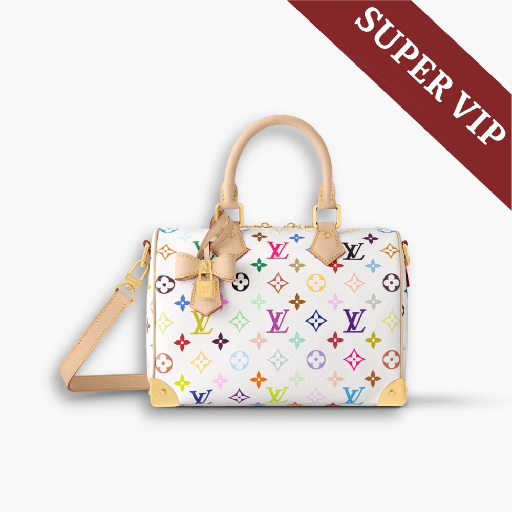 Super Vip 1:1 – Louis Vuitton x Murakami Speedy Bandoulière 25 Bag White 25Cm M13085