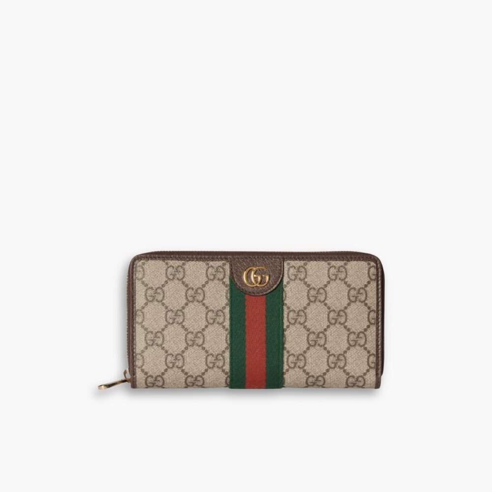 Gucci Ophidia Zip Around Wallet Brown 19Cm 838484 FAE0L 9746