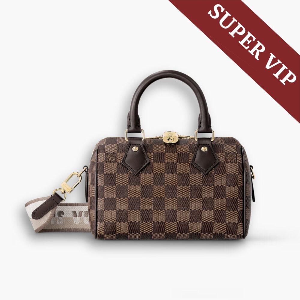 Super Vip 1:1 – Louis Vuitton Speedy Bandoulière 20 Bag Damier Ebene Coated Canvas Brown 20Cm N40489
