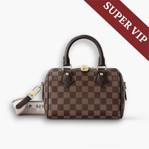 Super Vip 1:1 – Louis Vuitton Speedy Bandoulière 20 Bag Damier Ebene Coated Canvas Brown 20Cm N40489