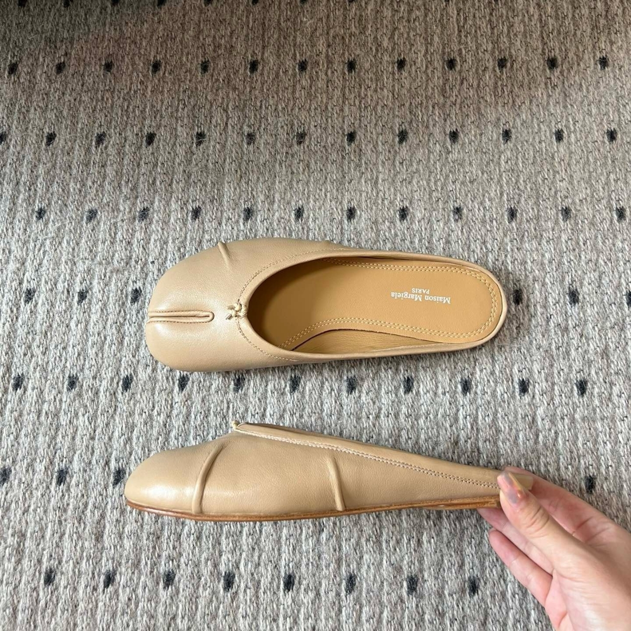 Super Vip 1:1 - Maison Margiela Tabi Ballerina Mule Nude S39WZ0105P6378T4091 - Image 5