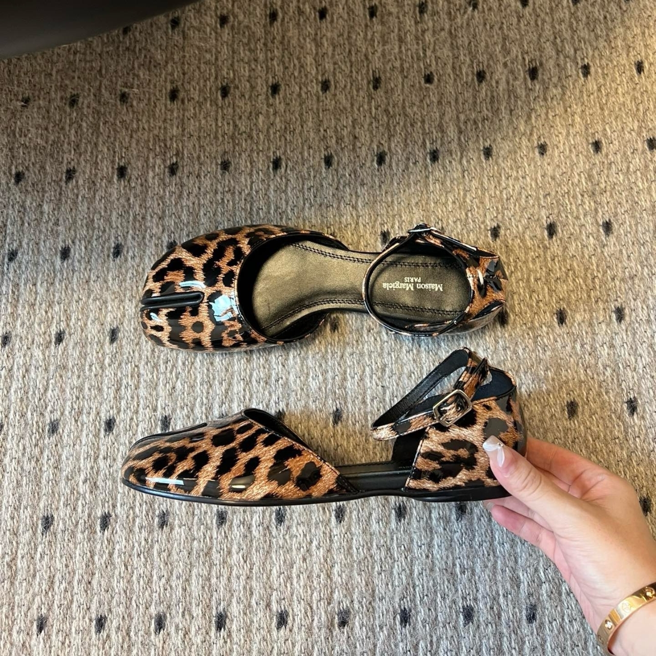 Super Vip 1:1 - Maison Margiela Leopard Print Tabi Ankle Strap Sandals - Image 5