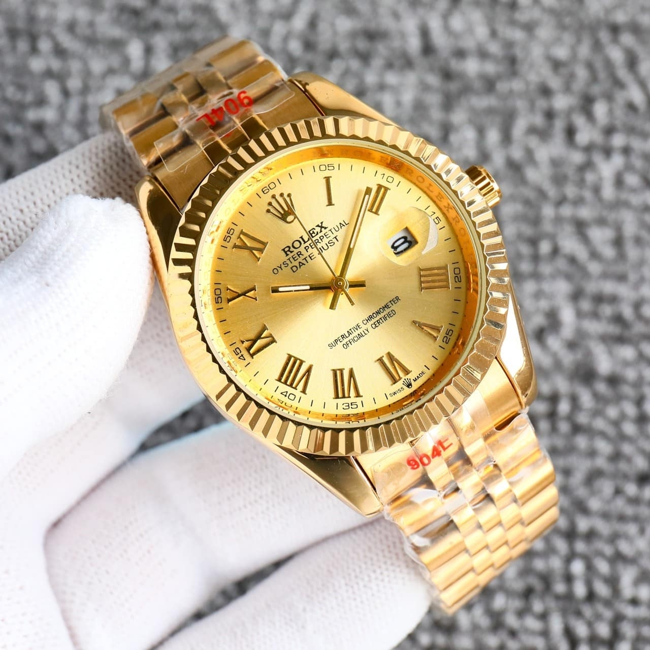 Rolex Datejust Roman Numeral Dial Gold In Yellow 41mm - Image 2