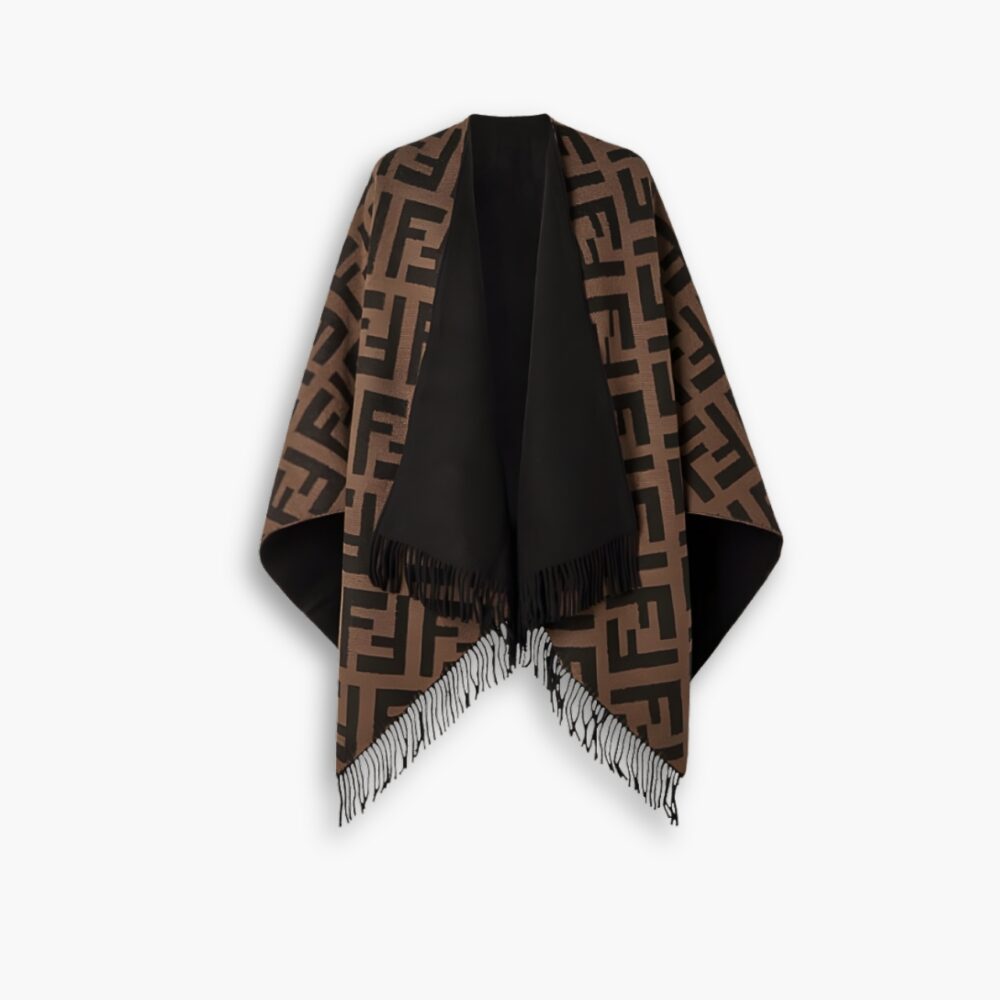 Fendi FF Poncho Multicolor Wool And Cashmere FXX715AEOWF0QT1